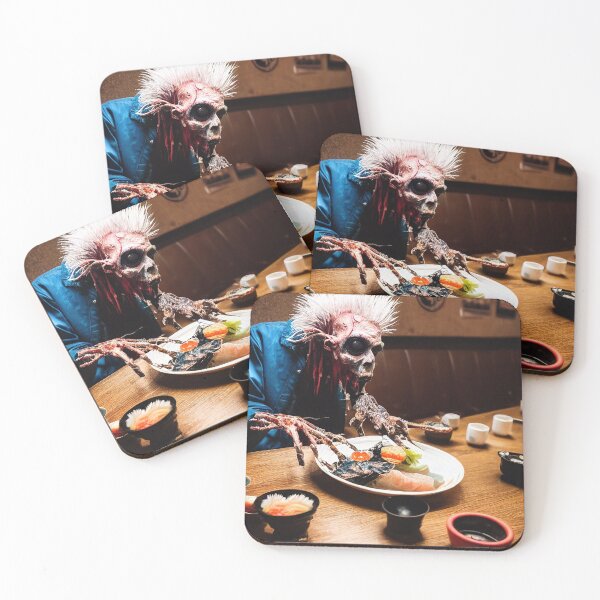 Item preview, Punk zombie eating in a sushi restaurant designed and sold by RK - Shop.