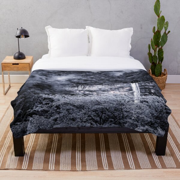 Aperçu de l'œuvre Calm Nature Kumano Zen Waterfalls Japan Magic Art Print - Couleur de nuit créée et vendue par XIX361ART.