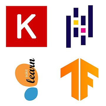 Keras, Pandas, Scikit Learn, TensorFlow - 4x Sticker Combo Pack ...