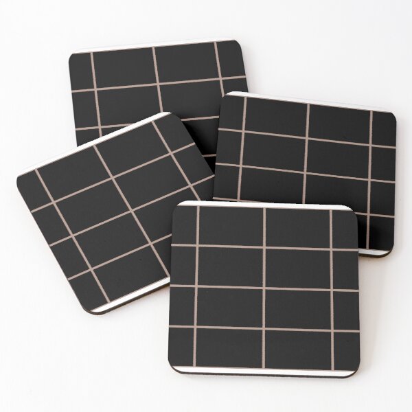 Item preview, Mid-tone Brown Black Tile Grid Check Pattern Pairs 2023 COTY Redend Point SW 9081 designed and sold by ColorOfTheYears.
