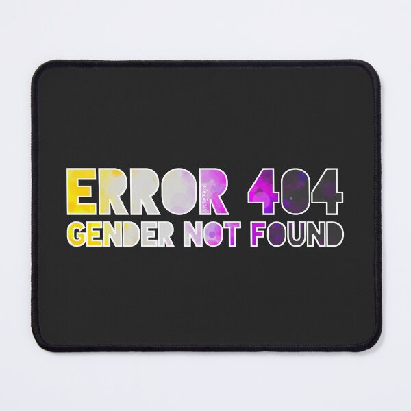 Item preview, Copy of Error 404 - Gender Not Found Enby/White designed and sold by Art by Veya.