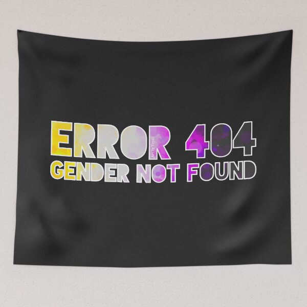Item preview, Copy of Error 404 - Gender Not Found Enby/White designed and sold by Art by Veya.
