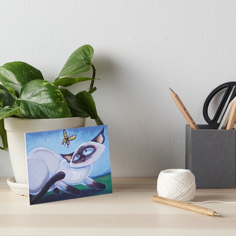 Butterfly Blue Eyes - Art by TET Art Board Print