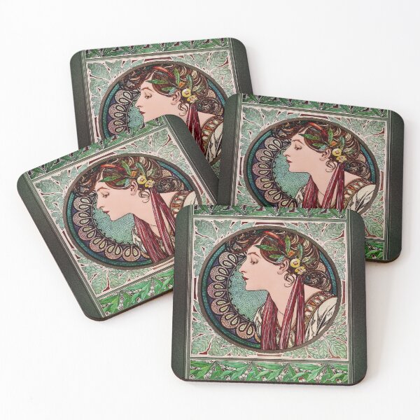 Item preview, Laurel by Alphonse Mucha Vintage Illustration Xzendor7 Art Reproductions designed and sold by Xzendor7 Digital Art Creations.
