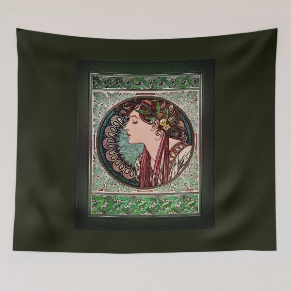 Item preview, Laurel by Alphonse Mucha Vintage Illustration Xzendor7 Art Reproductions designed and sold by Xzendor7 Digital Art Creations.