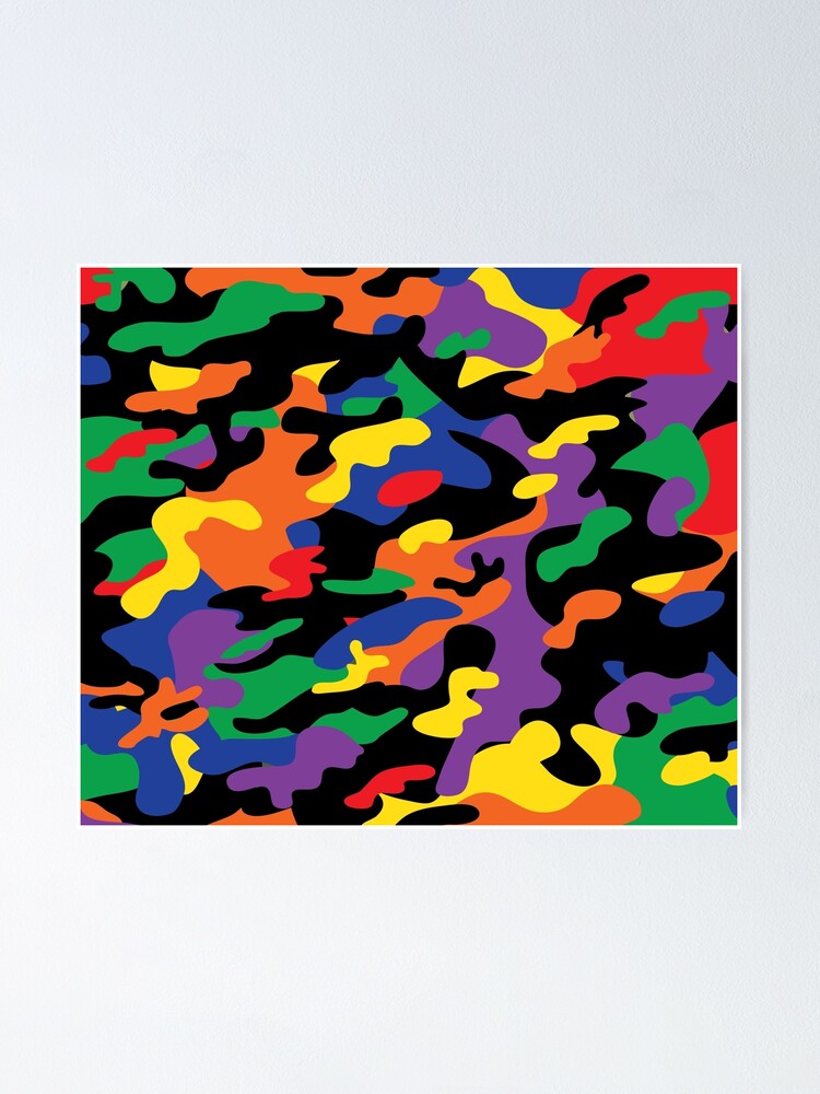 LGBT Camouflage Rainbow Colors  Poster for Sale by CroDesign