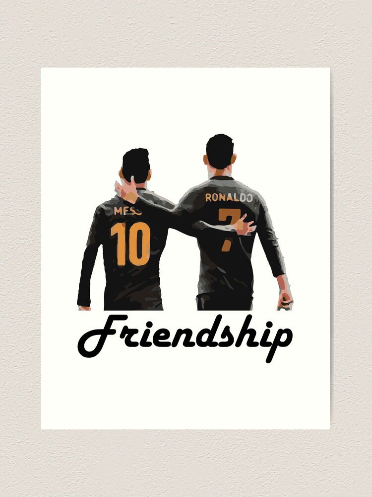 Lionel Messi and Cristiano Ronaldo's Friendship Art Print for Sale by  tshirtmaster02