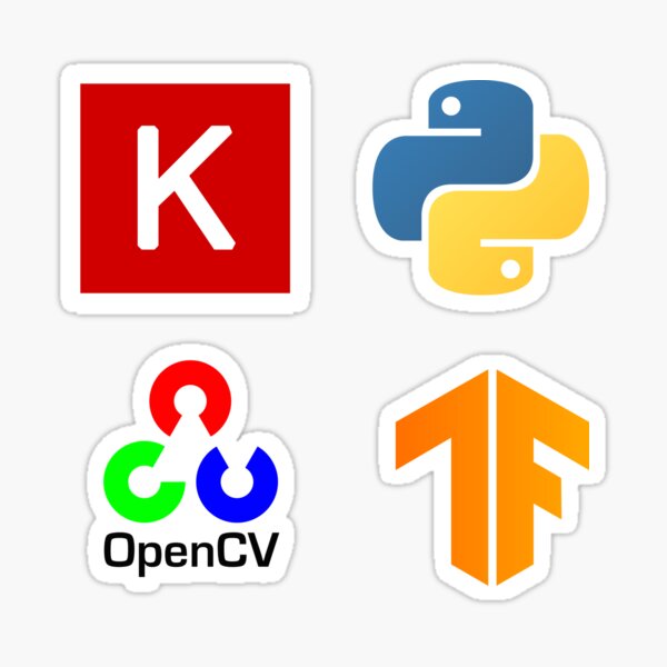 Item preview, ★ Keras, Python, OpenCV, TensorFlow - 4x Sticker Combo Pack designed and sold by Geekvana ⧉.
