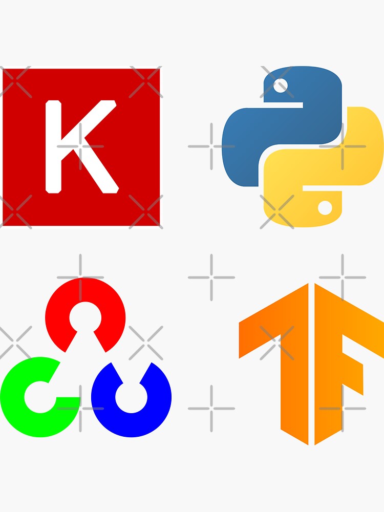Keras, Python, OpenCV, TensorFlow - 4x Sticker Combo Pack
