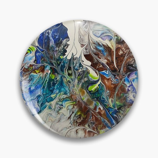 Item preview, Faces of Fall (Dutch Pour) by Monica Darling, FlowingLotus Art designed and sold by FlowingLotus.