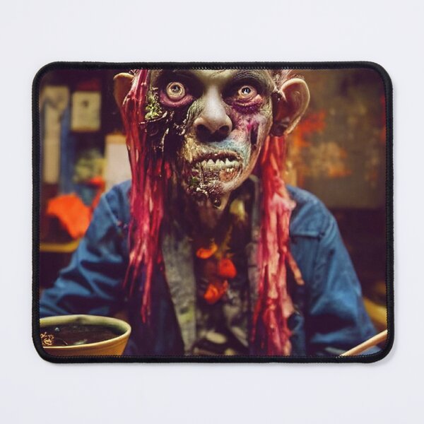 Item preview, Grumpy zombie demands more fish brains in a sushi restaurant designed and sold by RK - Shop.