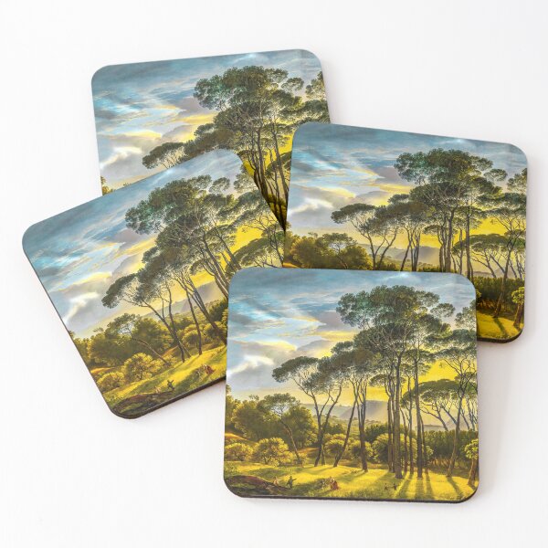 Item preview, Italian Landscape with Umbrella Pines, Hendrik Voogd,  1807 Art Print Poster designed and sold by darcijj.