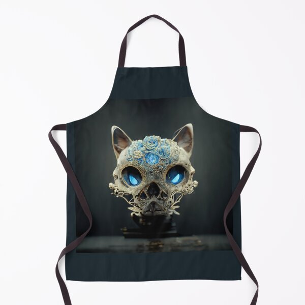 Item preview, Fantasy Cat Skull with Crystal Turquoise Eyes designed and sold by HMadeArtSON.