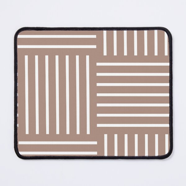 Item preview, Mid-tone Brown White Abstract Stripe Geometric Pattern Pairs 2023 COTY Redend Point SW 9081 designed and sold by ColorOfTheYears.