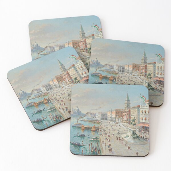 Item preview, Venice, a Bird’s Eye View with Santa Maria della Salute in the Distance | Antonietta Brandeis | 1900 Cityscape Art designed and sold by CJET.