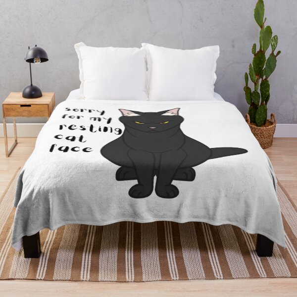 Item preview, Resting Cat Face Black Cat Angry Simple Minimalist designed and sold by TaterTittles.