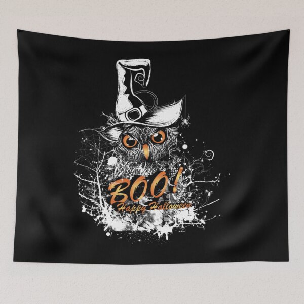 Item preview, Halloween owl with witch hat designed and sold by waimysaiv.