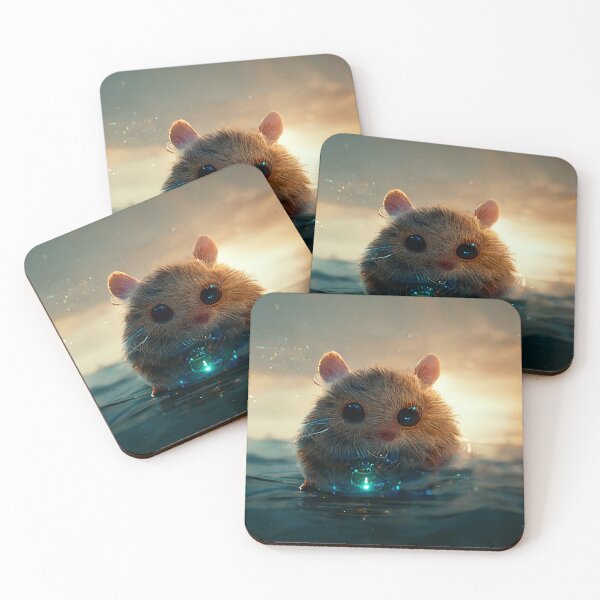 Item preview, Cute Brown Hamster Floating On the Water. Magical Art For Hamster lovers  designed and sold by Pet Shelter.