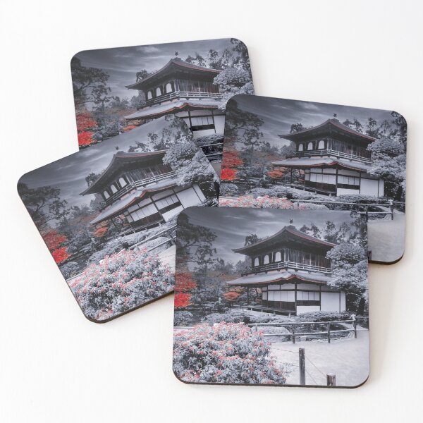 Item preview, Kyoto Silver Temple Ginkakuji Architecture Landscape Nature Japan - Night Color designed and sold by XIX361ART.