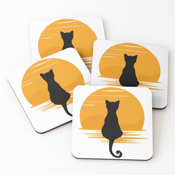 Item preview, Happy Cat Watching Sunset designed and sold by The Love Quill.