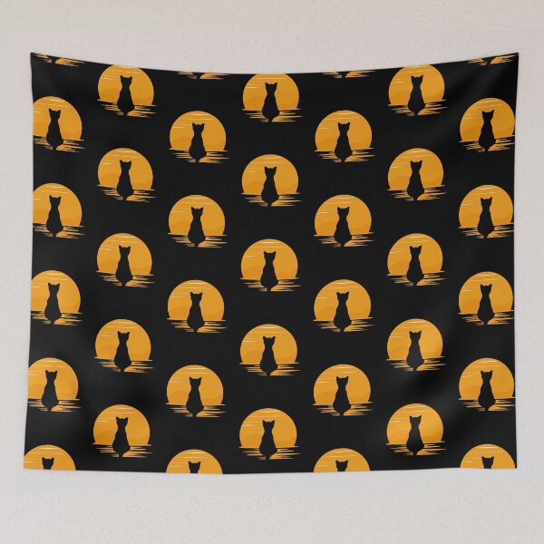 Item preview, Happy Cat Watching Sunset designed and sold by The Love Quill.