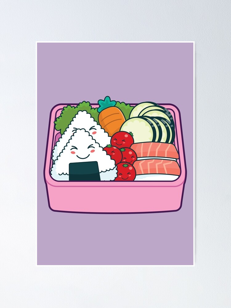 Kawaii Japanese Bento Box Sushi | Poster