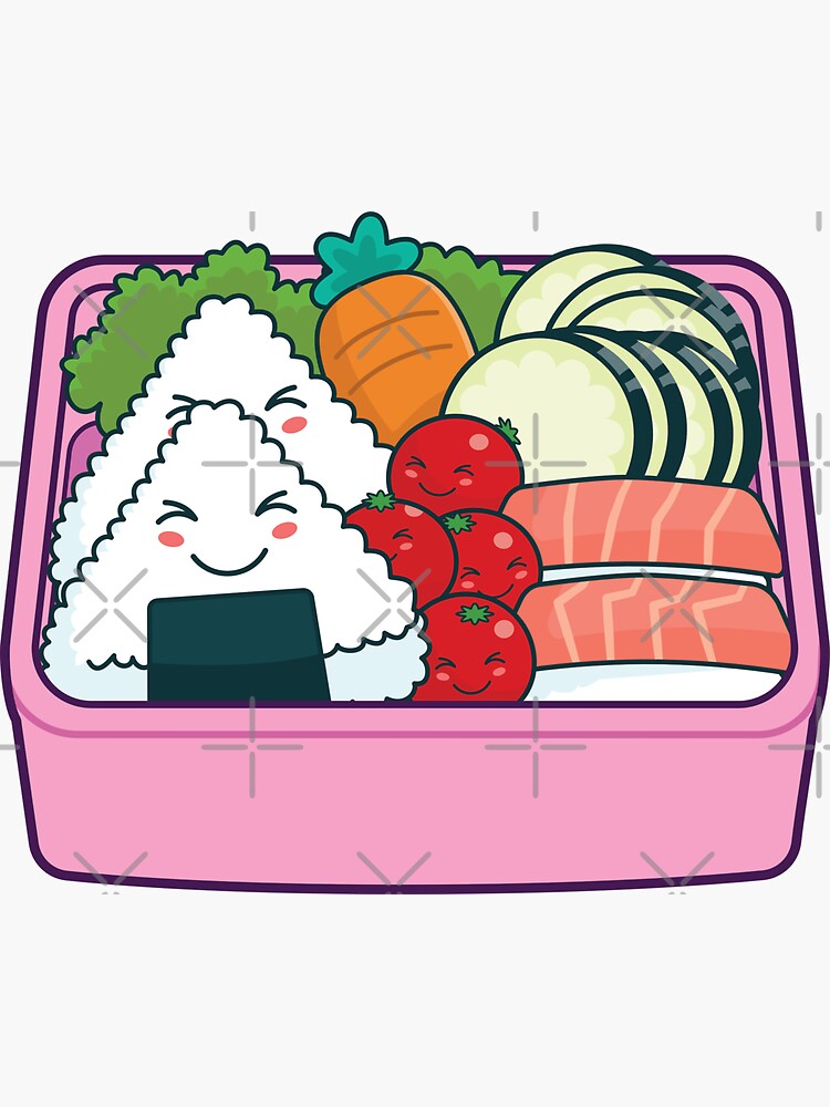 GIANT Bento Box Sticker Kawaii Vinyl Sticker Japanese Food Kawaii