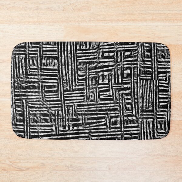 Item preview, Rustic Fabric Pattern 5 - Black & White - Throw Pillows and Prints.  designed and sold by ScatterHub.