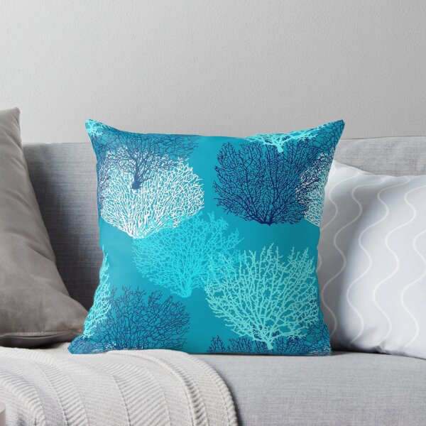 Item preview, Fan Coral Print, Turquoise, Aqua and Cobalt Blue designed and sold by Marymarice.