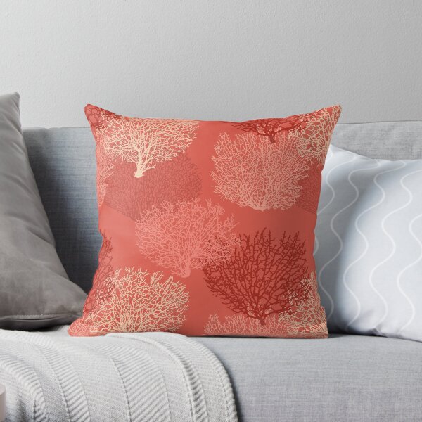 coral throw pillow covers