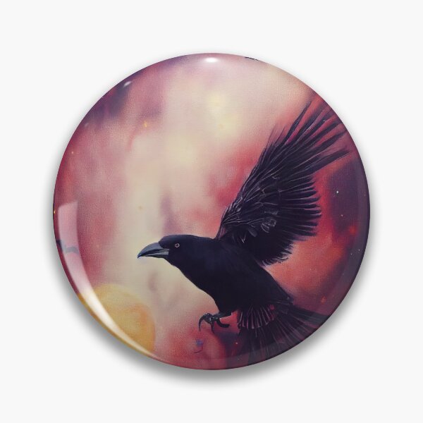 Item preview, Crow halloween pumpkin in galaxy designed and sold by ComicsFactory.