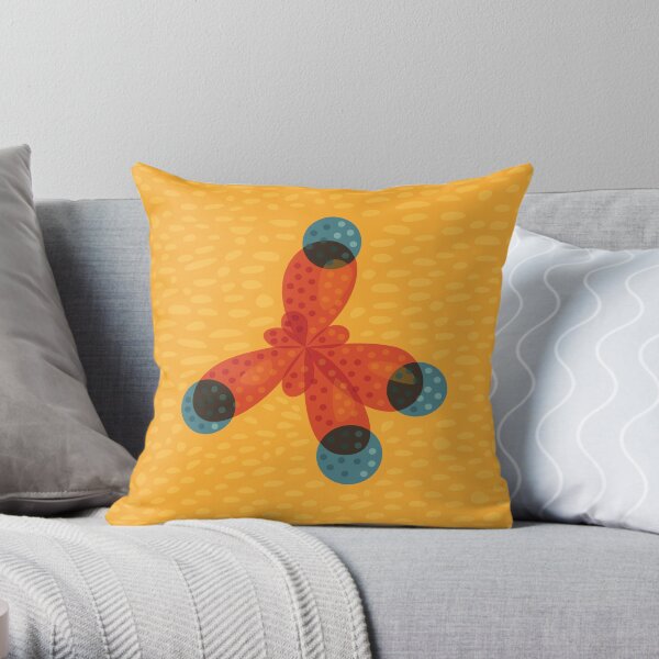Just An Orange Methane Molecule Organic Chemistry Throw Pillow