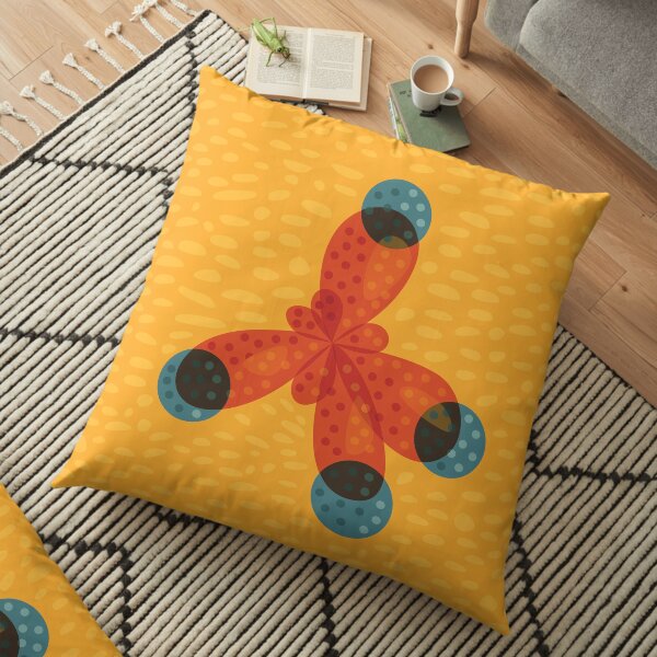 Just An Orange Methane Molecule Organic Chemistry Floor Pillow