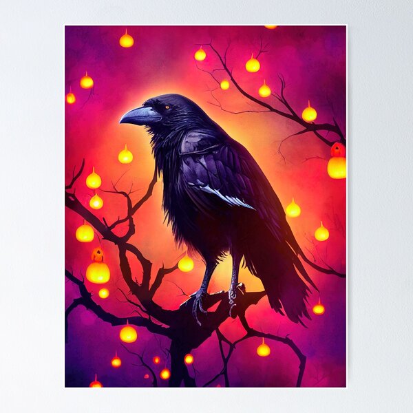 Item preview, Crow halloween pumpkin designed and sold by ComicsFactory.
