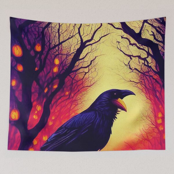 Item preview, Crow halloween pumpkin designed and sold by ComicsFactory.