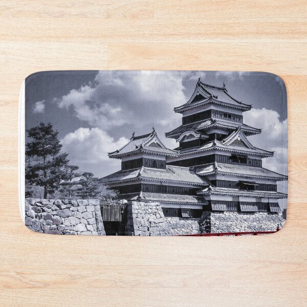 Item preview, Beautiful Samurai Matsumoto Black Castle Japan Art Print - Night Color designed and sold by XIX361ART.