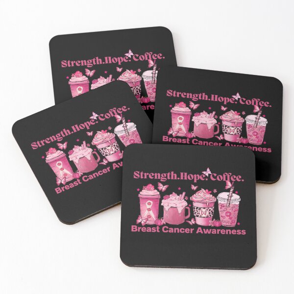 Item preview, Strength. Hope. Coffee. Breast Cancer Awareness Coffee Design designed and sold by tranquilbeach.