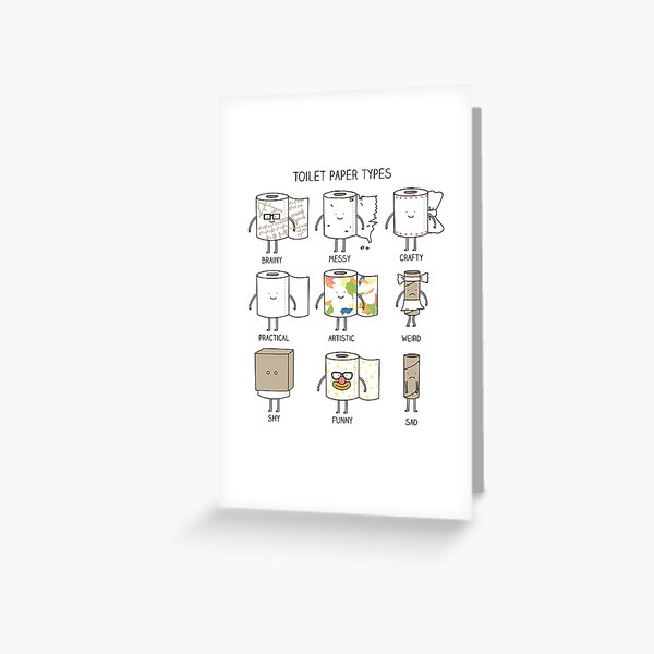 Toilet paper types Greeting Card