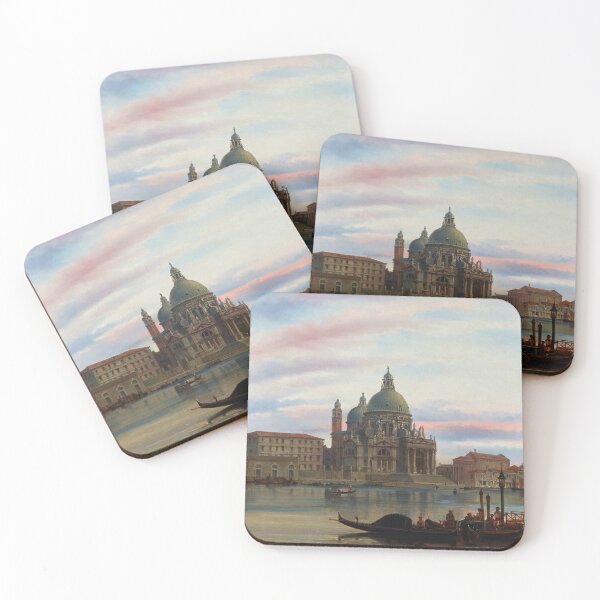 Item preview, Venice, a View of Santa Maria della Salute | Felice Auguste Rezia | 1878 Cityscape Art designed and sold by CJET.