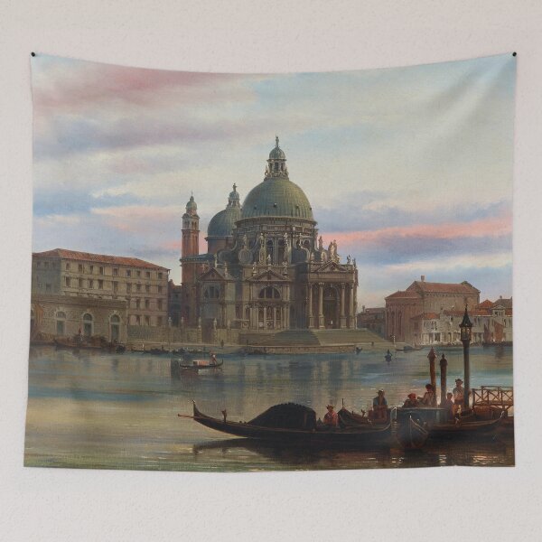Item preview, Venice, a View of Santa Maria della Salute | Felice Auguste Rezia | 1878 Cityscape Art designed and sold by CJET.