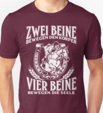 Reiten ➢ Vier Beine bewegen die Seele ➢ Pferde Slim Fit T-Shirt