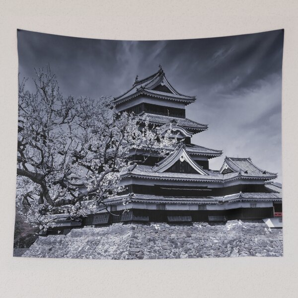 Item preview, Amazing High-Quality Japanese Black Matsumoto Castle Art - Nigth Color designed and sold by XIX361ART.
