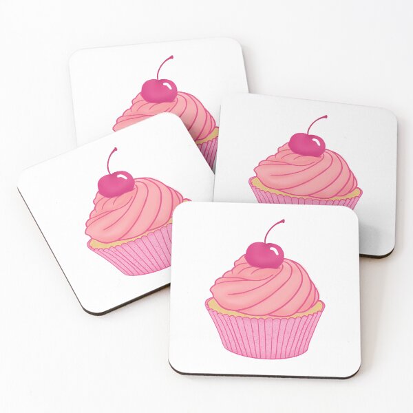 Item preview, Pink cupcake with cherry on top pattern designed and sold by Lindsay Marie Patterns.