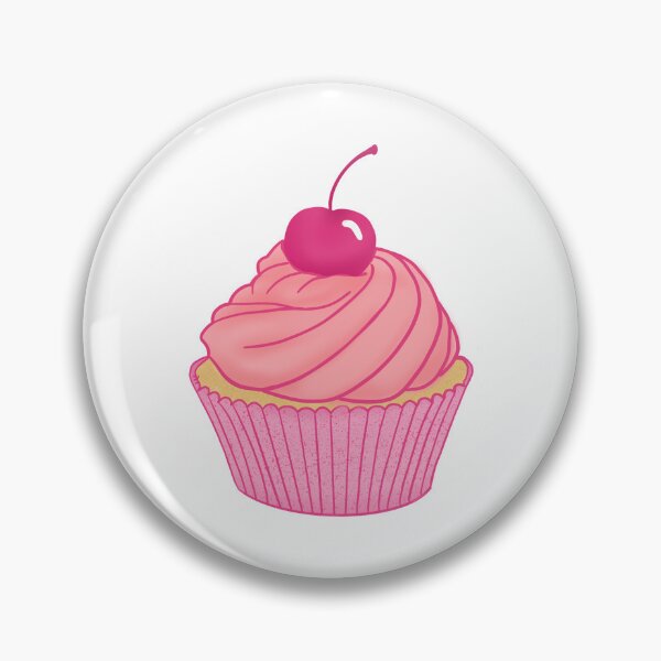 Item preview, Pink cupcake with cherry on top pattern designed and sold by Lindsay Marie Patterns.