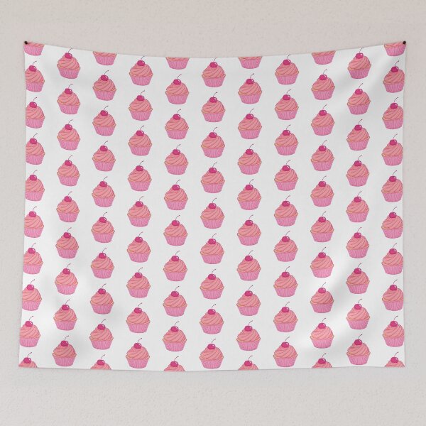 Item preview, Pink cupcake with cherry on top pattern designed and sold by Lindsay Marie Patterns.