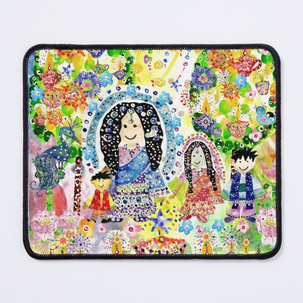 Item preview, Diwali Friends Watercolor Collage designed and sold by DefaultOneWorld.