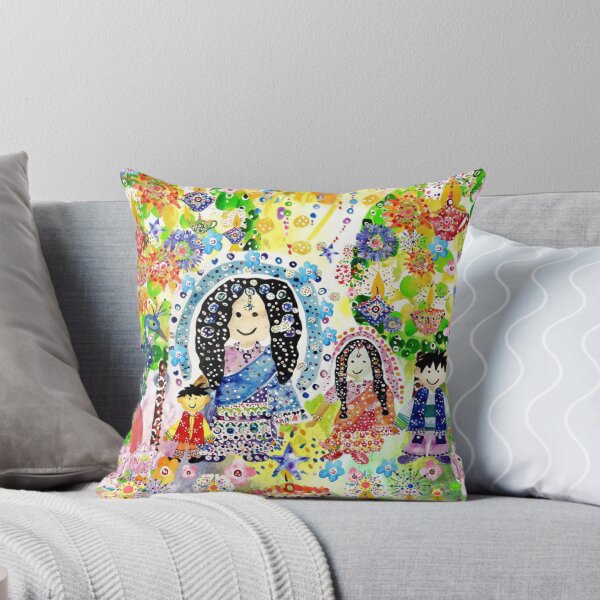 Item preview, Diwali Friends Watercolor Collage designed and sold by DefaultOneWorld.