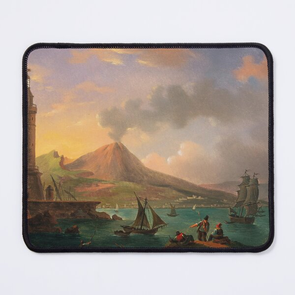 Item preview, View of the Gulf of Naples with Mount Vesuvius | Michael Wutky | 18th Century Landscape Art designed and sold by CJET.