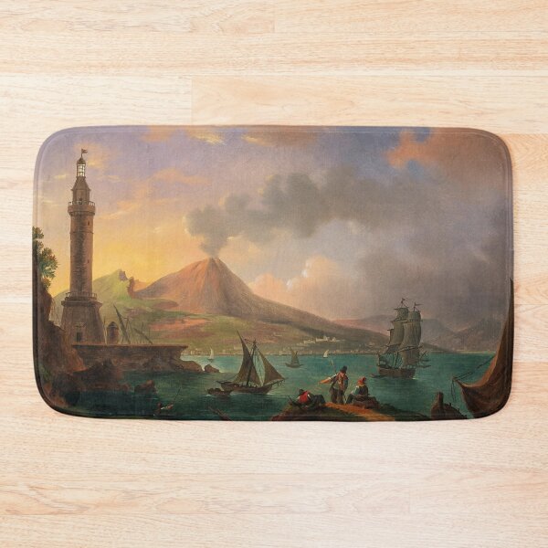 Item preview, View of the Gulf of Naples with Mount Vesuvius | Michael Wutky | 18th Century Landscape Art designed and sold by CJET.