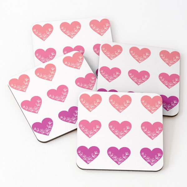 Item preview, Pack of pink colourful hearts designed and sold by Stickernpattern.